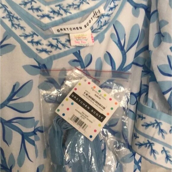 Gretchen Scott Provence Maxi Dress Women's Size Large Weed Whacker Hummingbird H - Picture 7 of 7